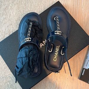 Brand new. Never worn Chanel sandals